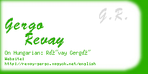 gergo revay business card